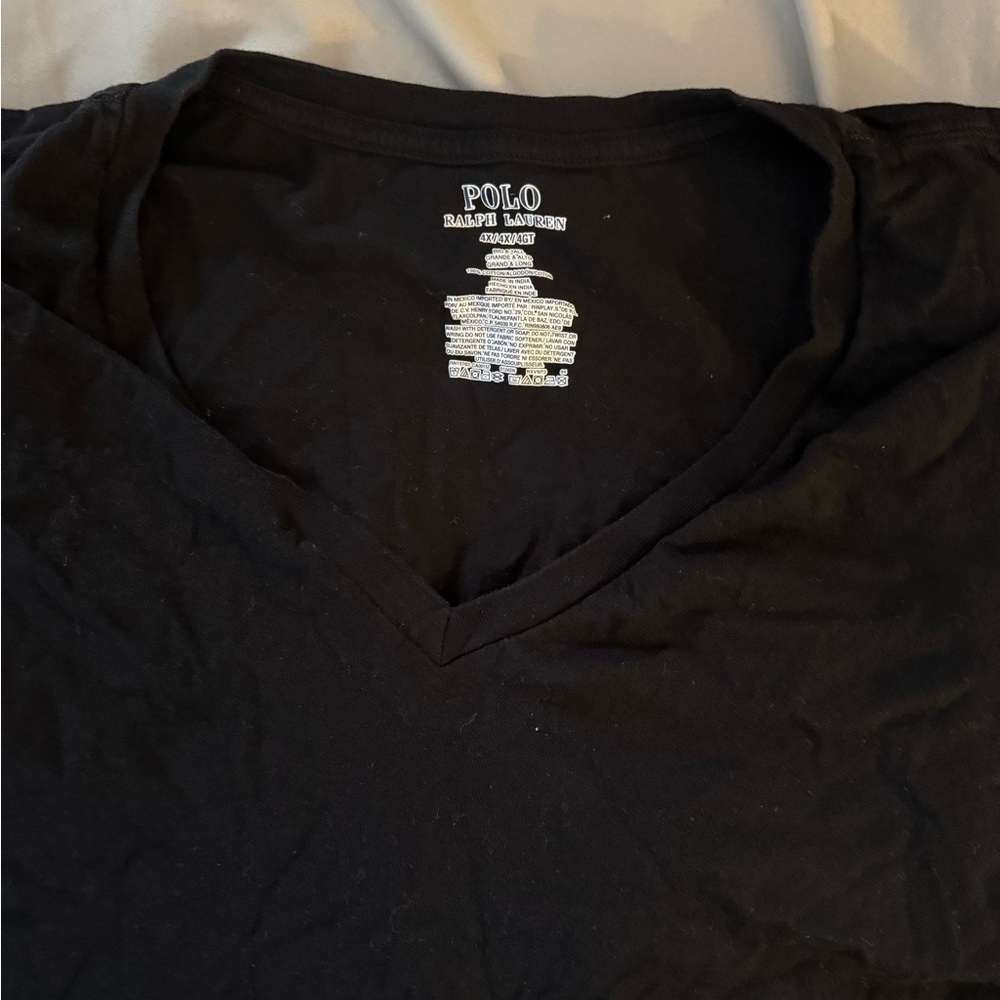 Polo by Ralph Lauren Men's Black V-Neck Polo